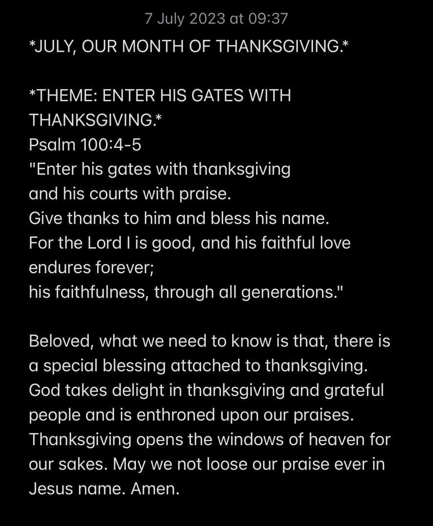 ENTER HIS GATES WITH THANKSGIVING