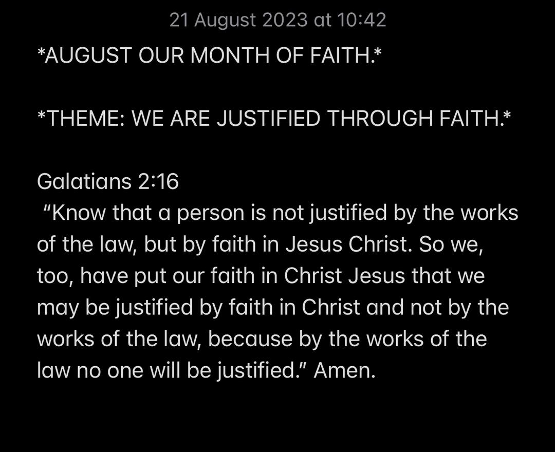 WE ARE JUSTIFIED THROUGH FAITH.