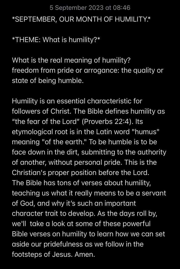 WHAT IS HUMILITY?
