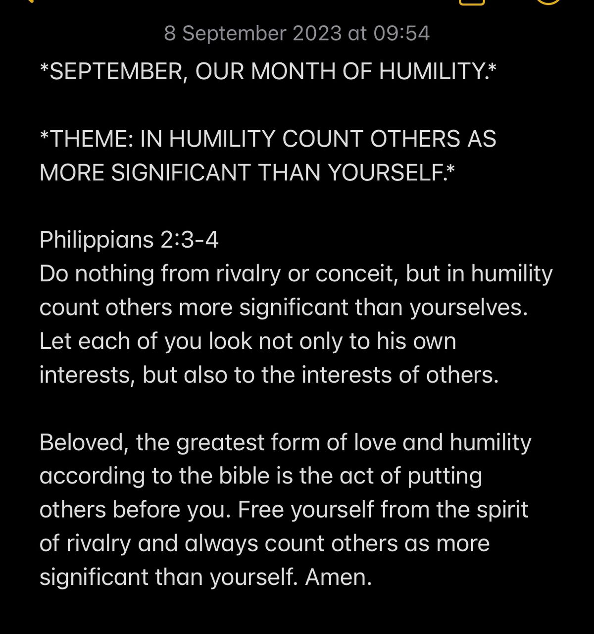 IN HUMILITY COUNT OTHERS AS MORE SIGNIFICANT THAN YOURSELF.