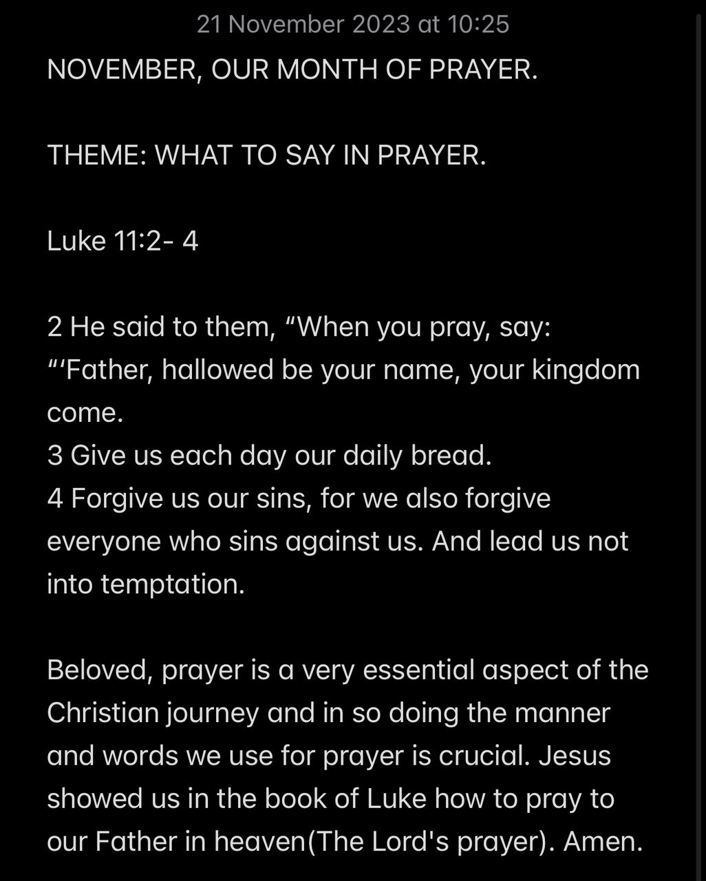 WHAT TO SAY IN PRAYER.